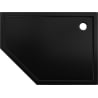 Mexen Flow receveur de douche pentagonal slim droit 100 x 90 cm, noir mat - 46P709010R