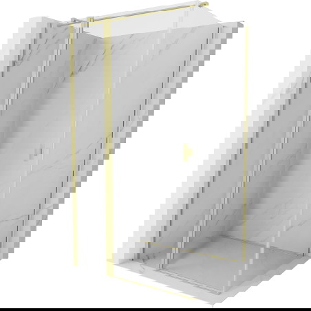 Mexen Mist T knx tratilna prha 80 x 110 cm, prozorni, zlata brušena - 8A4T-080-110-55-00