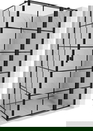 Mexen Mist T Duschkabine rechts, 80 x 85 cm, schwarze Gitter, schwarz - 8A4T-080-085-70-77-P