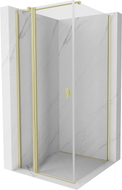 Mexen Mist T kabina prysznicowa uchylna 110 x 110 cm, transparent, złota szczotkowana - 8A4T-110-110-55-00