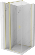 Mexen Mist T kutna tuš kabina 110 x 110 cm, prozirna, zlatna brušena - 8A4T-110-110-55-00