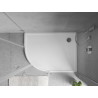 Mexen Flow poolümmargune asümmeetriline slim parempoolne 90 x 80 cm, valge läige - 46Q108090R