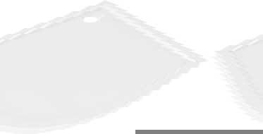 Mexen Flow asymmetrische, halbrunde Slim-Duschwanne links 100 x 80 cm, weiß glänzend - 46Q108010L