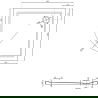 Mexen Flow half ronde platte douchebak 90 x 90 cm, wit glans - 46Q109090