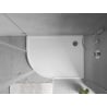 Mexen Flow brodzik półokrągły asymetryczny slim prawy 100 x 90 cm, biały połysk - 46Q109010R