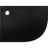 Mexen Flow semi-circular asymmetric slim left 90 x 80 cm, black matte - 46Q708090L