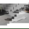 Mexen Flow asymmetrische kwartronde douchebak slim links 90 x 80 cm, zwart mat - 46Q708090L