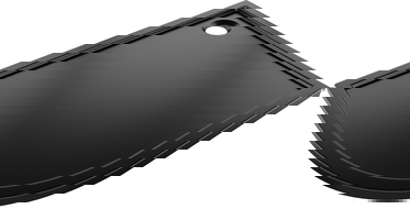 Mexen Flow base de duche semicircular assimétrica slim direita 90 x 80 cm, preto mate - 46Q708090R