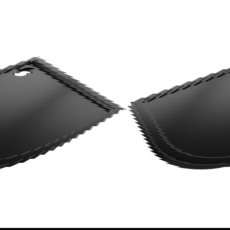 Mexen Flow asimetrična polkrožna tuš kad slim leva 100 x 80 cm, črna mat - 46Q708010L