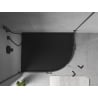 Mexen Flow dušialuse poolringikujuline asümmeetriline slim vasak 100 x 80 cm, must matt - 46Q708010L