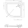 Mexen Flow Viertelkreis Duschwanne asymmetrisch slim rechts 100 x 80 cm, schwarz matt - 46Q708010R