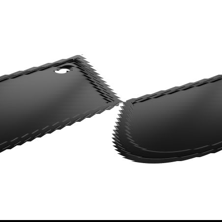 Mexen Flow bac de douche asymétrique slim demi-circulaire droit 100 x 80 cm, noir mat - 46Q708010R