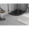 Mexen Flow poolringik asümmeetriline õhuke parempoolne 100 x 80 cm, must matt - 46Q708010R