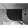 Mexen Flow poolringik asümmeetriline õhuke parempoolne 100 x 80 cm, must matt - 46Q708010R