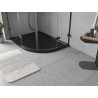 Mexen Flow brodzik półokrągły asymetryczny slim lewy 100 x 90 cm, czarny mat - 46Q709010L