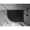 Mexen Flow Duschwanne Halbrund Asymmetrisch Slim Rechts 100 x 90 cm, Schwarz Matt - 46Q709010R