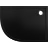 Mexen Flow Duschwanne Halbrund Asymmetrisch Slim Rechts 100 x 90 cm, Schwarz Matt - 46Q709010R