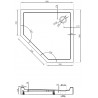 Mexen Flow+ viiepoolne dušialus 80 x 80 cm, valge läige - 46P108080H