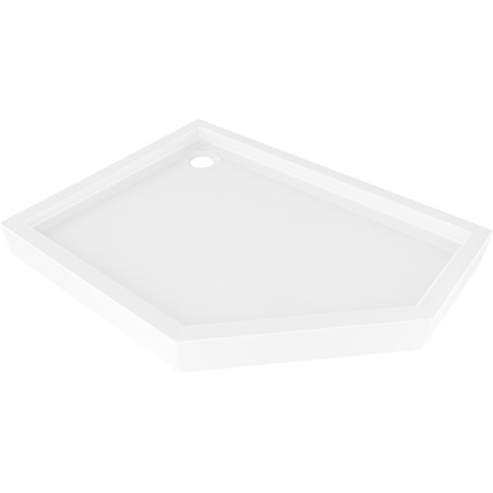 Mexen Flow+ viiekandiline vasak dušinurk 90 x 80 cm, valge läige - 46P108090LH