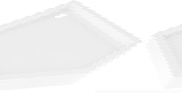 Mexen Flow+ vijfhoekige douchebak links 90 x 80 cm, wit glans - 46P108090LH