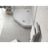 Mexen Flow+ viiekandiline vasak dušinurk 90 x 80 cm, valge läige - 46P108090LH