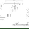 Mexen Flow+ douchebak vijfhoekig rechts 90 x 80 cm, glanzend wit - 46P108090RH