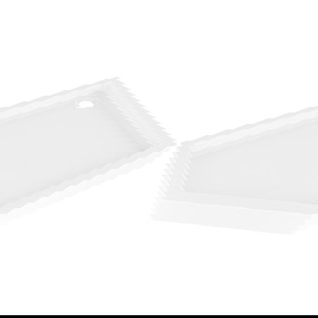 Mexen Flow+ femkantig duschkar höger 90 x 80 cm, vit glans - 46P108090RH