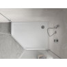 Mexen Flow+ viiekandiline dušinurk parempoolne 90 x 80 cm, valge läige - 46P108090RH