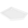 Mexen Flow+ Fünfeck-Duschwanne links 100 x 80 cm, weiß glänzend - 46P108010LH