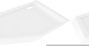 Mexen Flow+ base de duche pentagonal esquerda 100 x 80 cm, branco brilhante - 46P108010LH