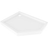 Mexen Flow+ viiekujuline dušialus vasak 100 x 90 cm, valge läige - 46P109010LH