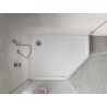 Mexen Flow+ viiekujuline dušialus vasak 100 x 90 cm, valge läige - 46P109010LH