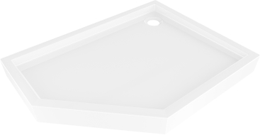 Mexen Flow+ viiekujuline dušinurk parem 100 x 90 cm, valge läige - 46P109010RH