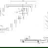 Mexen Flow+ vijfhoekige douchebak 90 x 90 cm, zwart mat - 46P709090H