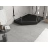 Mexen Flow+ brodzik pięciokątny prawy 90 x 80 cm, czarny mat - 46P708090RH