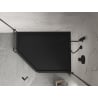 Mexen Flow+ Fünfeck-Duschwanne rechts 90 x 80 cm, schwarz matt - 46P708090RH