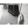 Mexen Flow+ fünfeckige linke Duschwanne 80 x 100 cm, schwarz matt - 46P708010LH