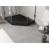 Mexen Flow+ fünfeckige linke Duschwanne 80 x 100 cm, schwarz matt - 46P708010LH