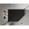 Mexen Flow+ fünfeckige linke Duschwanne 80 x 100 cm, schwarz matt - 46P708010LH