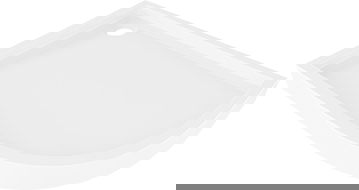 Mexen Flow+ asymmetrische, halbrunde linke Duschwanne 90 x 80 cm, weiß glanzend - 46Q108090LH