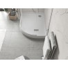 Mexen Flow+ asymmetrische linker kwartronde douchebak 90 x 80 cm, witte glans - 46Q108090LH