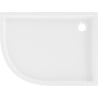 Mexen Flow+ semi-circular asymmetrical right shower tray 90 x 80 cm, white gloss - 46Q108090RH