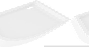 Mexen Flow+ ημι-κυκλική ασύμμετρη βάση αριστερή 100 x 80 cm, λευκή γυαλιστερή