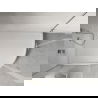 Mexen Flow+ asymmetrical left semicircular shower tray 100 x 80 cm, white gloss - 46Q108010LH