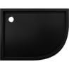 Mexen Flow+ receveur de douche semi-circulaire asymétrique gauche 100 x 80 cm, noir mat - 46Q708010LH