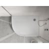 Mexen Flow+ dušialus poolring asümmeetriline parem 100 x 80 cm, valge läikiv - 46Q108010RH