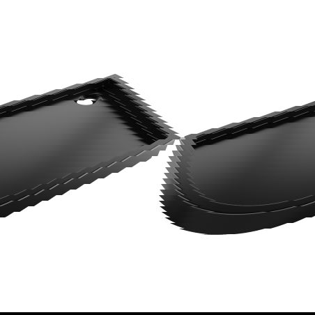 Mexen Flow+ base de duche semicircular assimétrica direita 100 x 80 cm, preto mate - 46Q708010RH