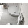 Mexen Flow+ asymmetrical left semicircular shower tray 100 x 90 cm, white gloss - 46Q109010LH