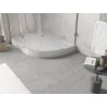 Mexen Flow+ asymmetrical left semicircular shower tray 100 x 90 cm, white gloss - 46Q109010LH