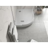 Mexen Flow+ dušialus poolringik asümmeetriline parem 100 x 90 cm, valge läikiv - 46Q109010RH